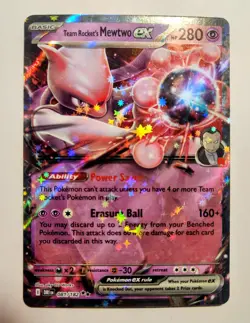 Team Rocket's Mewtwo Ex 2025 Pokemon SV10 Destined Rivals Double Rare 081/182 - Image 1