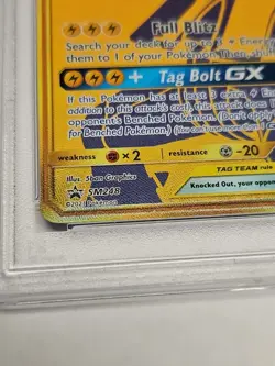 2021 POKEMON SM BLACK STAR PROMO #SM248 FULL ART/PIKACHU & ZEKROM GX PSA 10 - Image 5