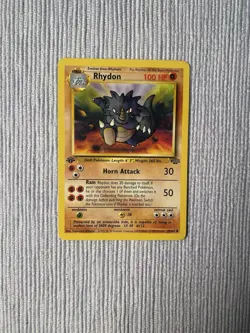 Pokemon TCG Rhydon 1st Edition Jungle Card LP - Image 1