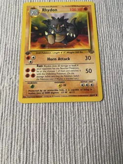 Pokemon TCG Rhydon 1st Edition Jungle Card LP - Image 5