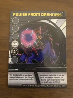 Bakugan Battle Brawlers Ability Card Blue Power From Darkness 38/48 - Image 1