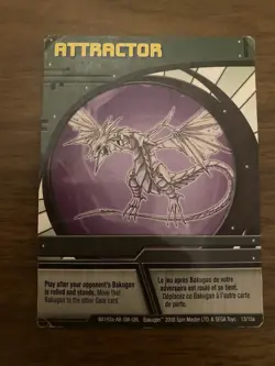 New BAKUGAN Ability Card ATTRACTOR BA193a-AB-SM-GBL 2008 Spin Master/SEGA 13/15a - Image 1