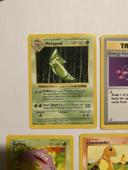 1999 Pokemon Base Set Shadowless - Lot of 5 Cards - NM Condition Charmander - Image 2