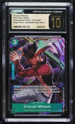 2022-Current One Piece Card Game: Promos English Dracule Mihawk CGC 10 Pristine - Image 1