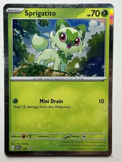 Sprigatito 001 Sv: Scarlet & Violet Promo Cards Holo LP-MP - Image 1