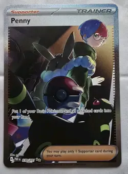 Pokemon Paldean Fates PENNY Trainer Special Illustration Rare 239/091 MINT-NM - Image 1