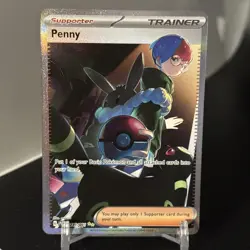 Pokemon TCG Penny 239/091 Paldean Fates Special Illustration Rare NM - Image 3