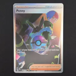 Pokemon TCG Card Penny 239/091 Paldean Fates Special Illustration Rare - NM - Image 1