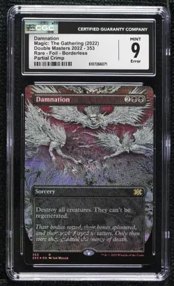 Damnation (Borderless) Foil Magic: Double Masters 2022 2X2 CGC 9 Mint - Image 1