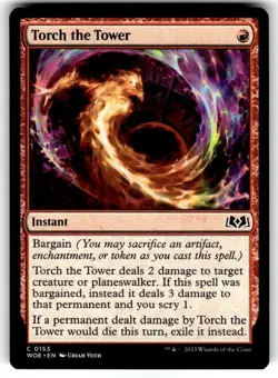 Torch the Tower Wilds of Eldraine Regular MTG NM - Image 1