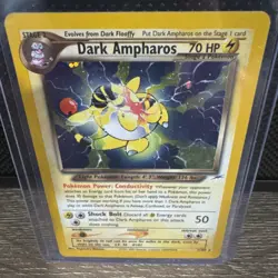 Pokemon Dark Ampharos TCG Neo Destiny Card 1/105 Unlimited Holo Rare - Image 1