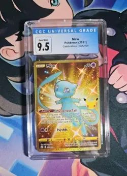 CGC 9.5 Gem Mint Pokemon 2021 Mew Full Art Celebrations Gold #025 025/025 - Image 1