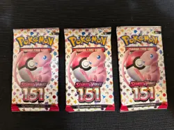 Pokemon TCG: 151 Booster Pack English - OPENED Packs Lot of 3 As Shown - Image 1