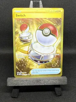 Switch 206/165 Pokemon Sv: Scarlet & Violet 151 Gold Hyper Rare Holo -Pack Fresh - Image 1