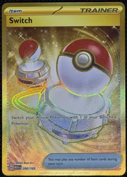 Switch 206/165 Pokemon Sv: Scarlet & Violet 151 Gold Hyper Rare Holo -Pack Fresh - Image 2