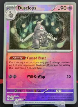 Pokemon Dusclops #036/131 English Prismatic Evolutions Master Ball Holo - Image 1