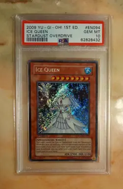 Yu-Gi-Oh 2009 Ice Queen PSA 10 GEM MINT SOVR-EN094 1st Ed Secret Rare BLEEDER! - Image 1