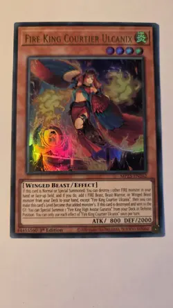 Yugioh! MP25-EN262 Fire King Courtier Ulcanix Ultra Rare 1st Edition NM/Mint - Image 1