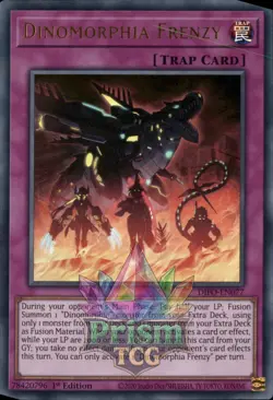1st ed Dinomorphia Frenzy ultra rare DIFO-EN077 Yugioh - Image 1