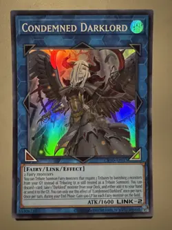 YUGIOH CONDEMNED DARKLORD ASIA ENGLISH EDITION CR10-AE033 SUPER RARE - Image 1