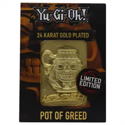 Yu-Gi-Oh! Limited Edition 24k Gold Plated Pot of Greed Metal Card - Image 2