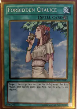 YuGiOh Forbidden Chalice Gold Rare PGLD-EN047 - Image 1