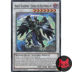 Yugioh Assault Blackwing - Chidori the Rain Sprinkling SHVI-EN051 Super 1st NM - Image 1