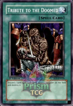 1st Ed Tribute to the Doomed SD3-EN020 Yugioh - Image 1