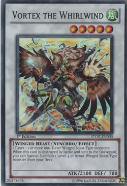 Yugioh Vortex The Whirlwind STOR-EN000 Super Rare 1st Edition LP - Image 1