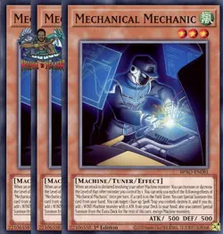 Yugioh! 3x Mechanical Mechanic BPRO-EN081 Common 1st Ed NM - Image 1