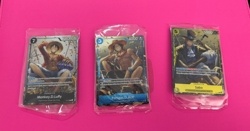 One Piece Card Game TS02 Tin Promo Bundle P073 P074 P075 Monkey Luffy Sabo Ace - Image 1