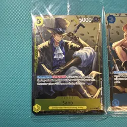 One Piece Card Game TS02 Tin Promo Bundle P073 P074 P075 Monkey Luffy Sabo Ace - Image 2