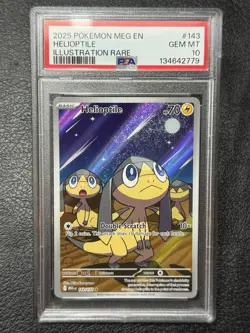 Helioptile 143/132 - PSA 10 - Illustration Rare - Pokemon TCG: Mega Evolution - Image 1