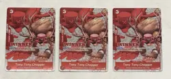 2024 One Piece Tony Tony Chopper Winner OP04-010 Promo (3x) Cards Foil English - Image 1