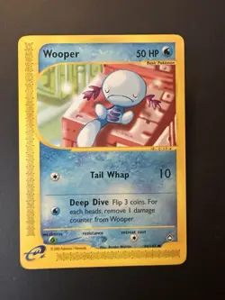 Wooper 66/147 Aquapolis Non Holo Near Mint Condition Pokemon Card Vintage WoTC - Image 1