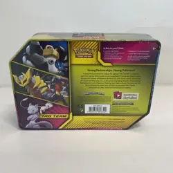 2019 Pokemon Tag Team Mewtwo & Mew GX Power Partnership Tin Promo Factory Sealed - Image 2