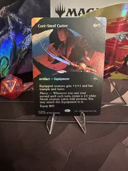 Cori-Steel Cutter Borderless Foil MTG TDM, Near Mint/Mint Condition - Image 1