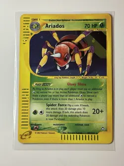 Pokemon TCG Ariados H03/H32 Aquapolis Holo E-Reader E-Card LP+ - Image 1