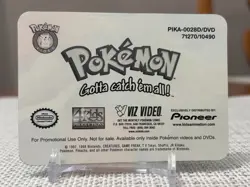 1998 Pokemon #PIKA-0028D/DVD Blastoise (3D Lenticular) Viz Video - Pioneer NM - Image 2