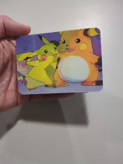 Pokemon Pikachu Raichu 3D Lenticular Promo Card Viz Video Pioneer PIKA-0030D/DVD - Image 1