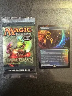 Mana Vault (Borderless) Double Masters 2022 Foil + 1 pack of MTG Fifth Dawn - Image 1