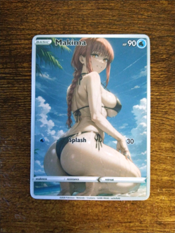 Beautiful Waifu Card - Makima Sea - Goddess ACG Custom DIY Fan Art Card - Image 1