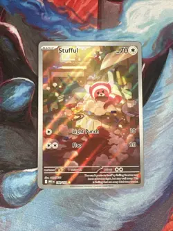 Pokemon TCG Stufful 154/132 Illustration Rare Full Art Mega Evolution Raw Card - Image 1