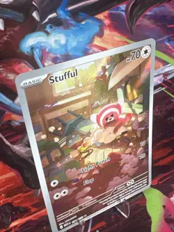 Pokemon TCG Stufful 154/132 Illustration Rare Full Art Mega Evolution Raw Card - Image 2