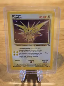 Zapdos 15/62 Fossil Pokemon Card Holo WOTC TCG NM - Image 1