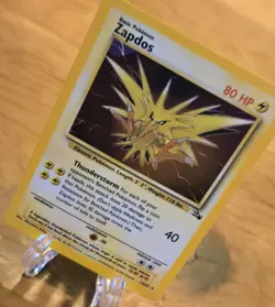Zapdos 15/62 Fossil Pokemon Card Holo WOTC TCG NM - Image 5