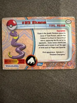 EKANS #23 2000 TOPPS CHROME SERIES 1 HOLO FOIL POKEMON TV ANIMATION CARDS - Image 2