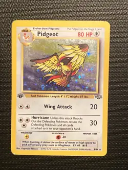 Pokemon TCG Pidgeot 1st Edition Holo Card 8/64 Jungle - Image 1