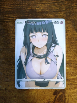 Beautiful Waifu Card - Hinata Worried - Goddess ACG Custom DIY Fan Art Card - Image 1