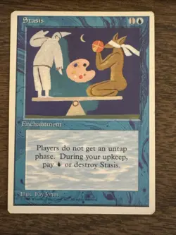 Magic The Gathering 4th Edition Stasis MTG LP Fourth 4ED - Image 1